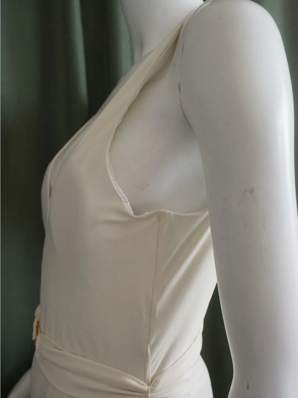 Tory Burch One Piece “Miller” Plunge White Logo Belted Swimsuit NWT - Size Large